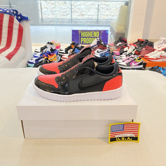 Giày Nike Wmns Air Jordan 1 Low Slip 'Infra-Bred' AV3918-600 - Ảnh 4