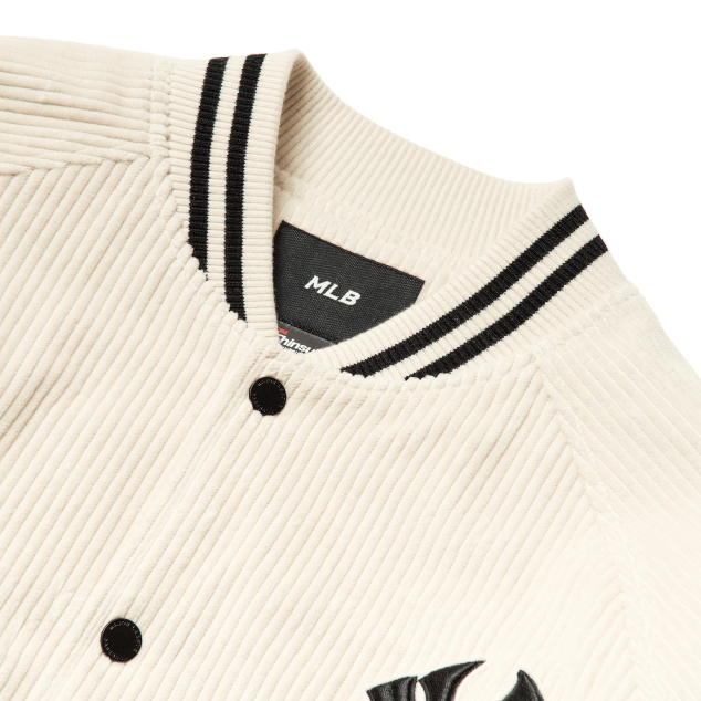 Áo MLB Bomber Basic Padded Corduroy Jumper NY Yankees 3AJP02016-50CRS - Ảnh 2