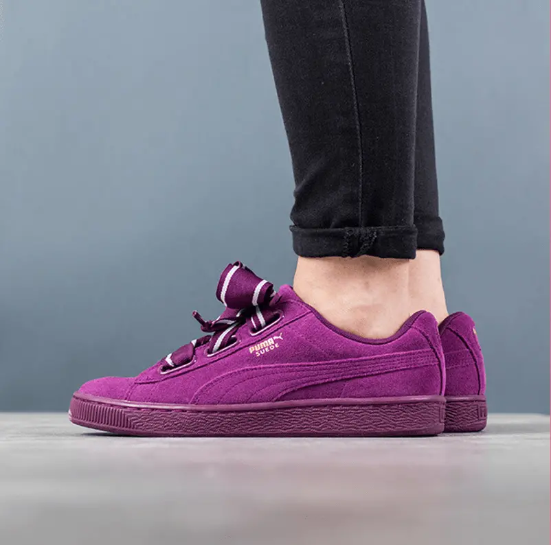 Alternative view of Giày Puma Suede Heart Satin 'Violet' 364084-02