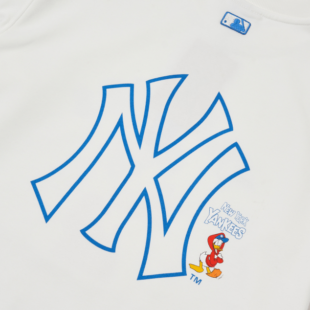 Áo MLB X DISNEY Donald Duck Front Print 3AMTD1014-50IVS - Ảnh 3