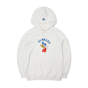 Áo MLB X DISNEY Donlad Duck Big Logo Overfit Hoodie NY Yankees 3AHDD1014-50IVS
