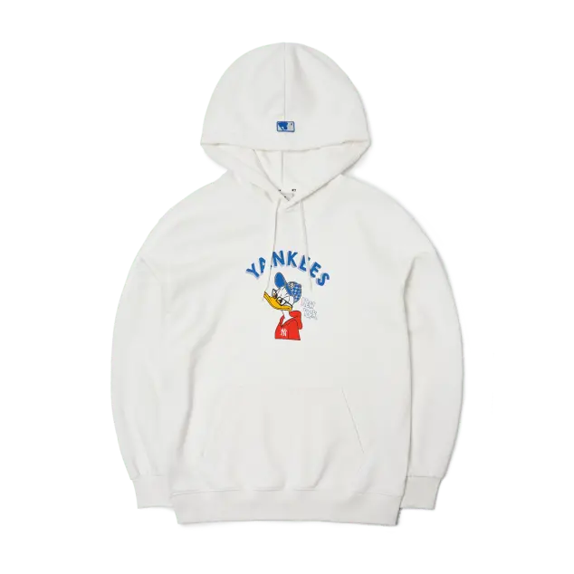 Áo MLB X DISNEY Donlad Duck Big Logo Overfit Hoodie NY Yankees 3AHDD1014-50IVS