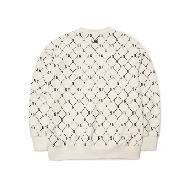 Áo MLB Monogram Diamond New York Yankees 'White' 3AMTM0314-50CRS - Ảnh 2