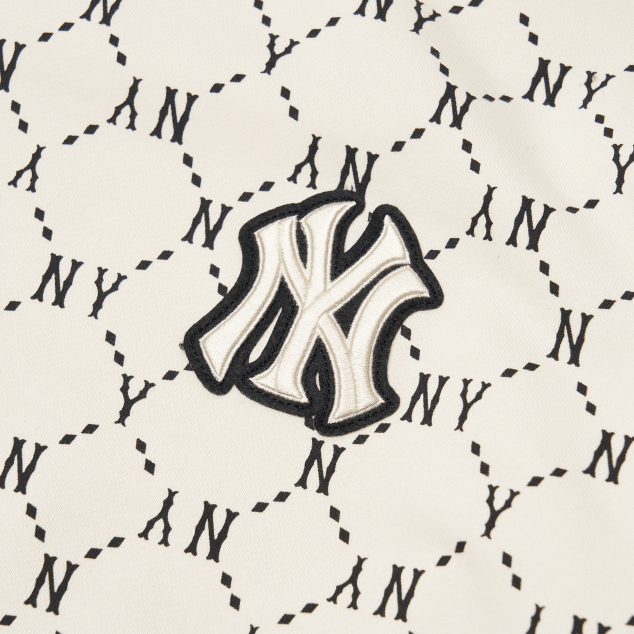 Áo MLB Monogram Diamond New York Yankees 'White' 3AMTM0314-50CRS - Ảnh 3