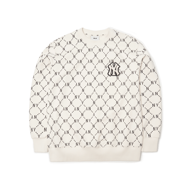 Áo MLB Monogram Diamond New York Yankees 'White' 3AMTM0314-50CRS