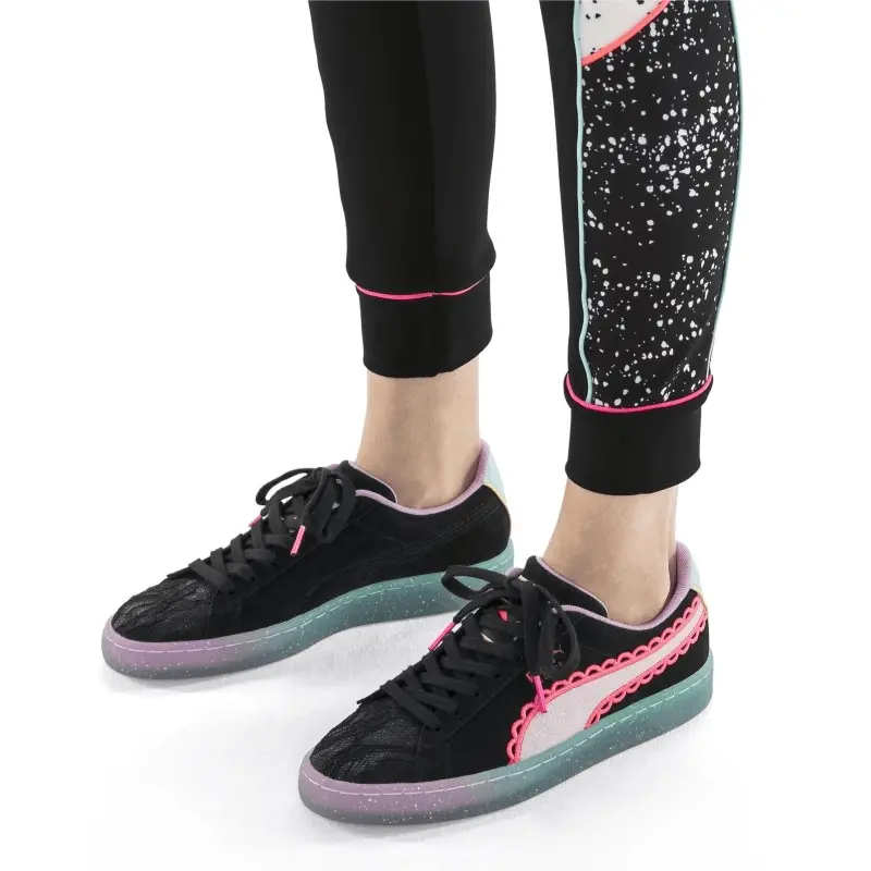 Alternative view of Giày Puma Sophia Webster x Wmns Suede 'Black Fiery Coral' 369516-01