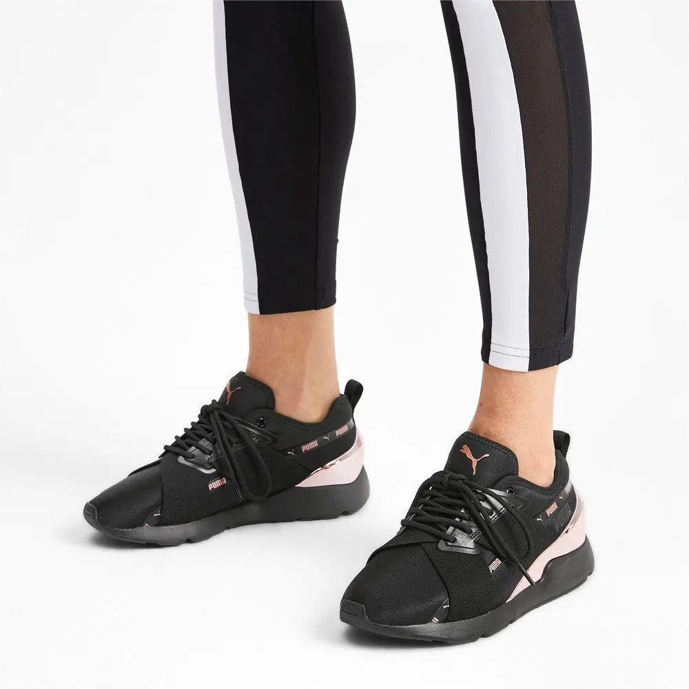 Giày Puma Wmns Muse X-2 Metallic 'Black Rose Gold' 370838-01 - Ảnh 3