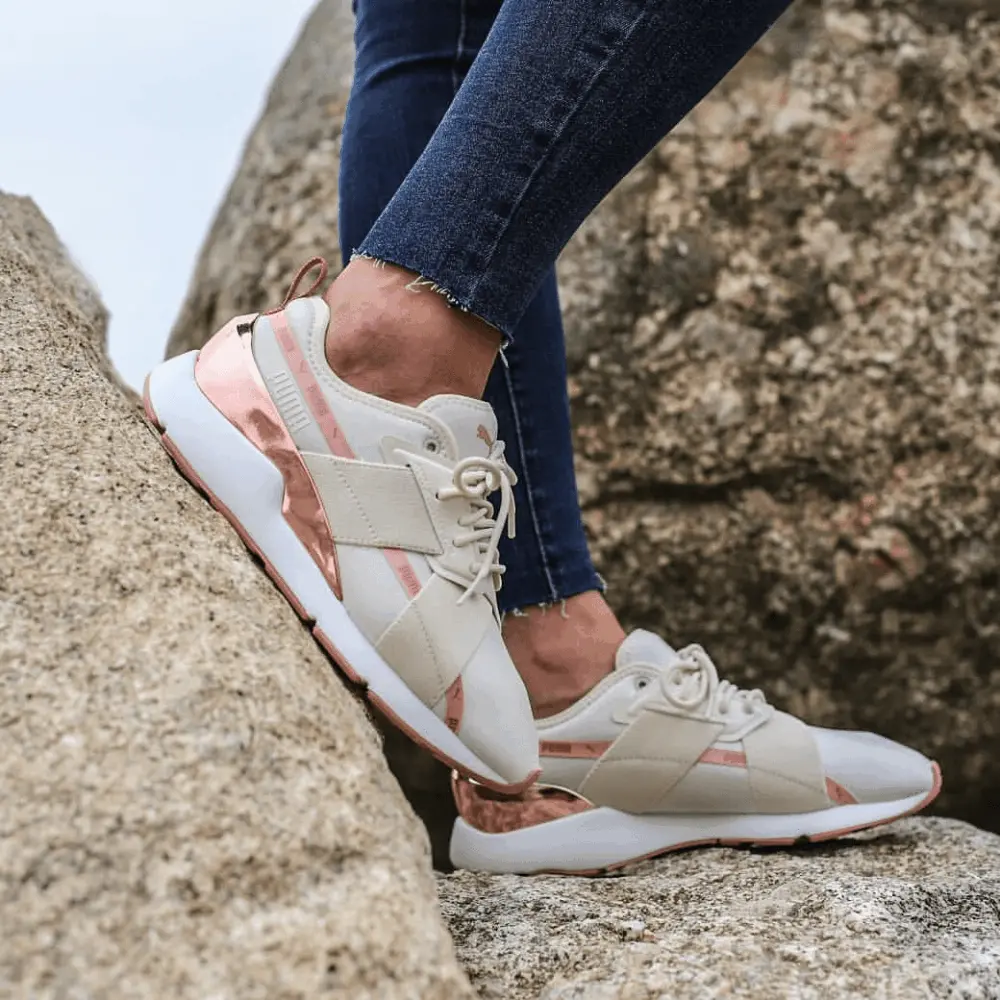 Alternative view of Giày Puma Wmns Muse X-2 Metallic 'Pastel Parchment Rose Gold' 370838-03