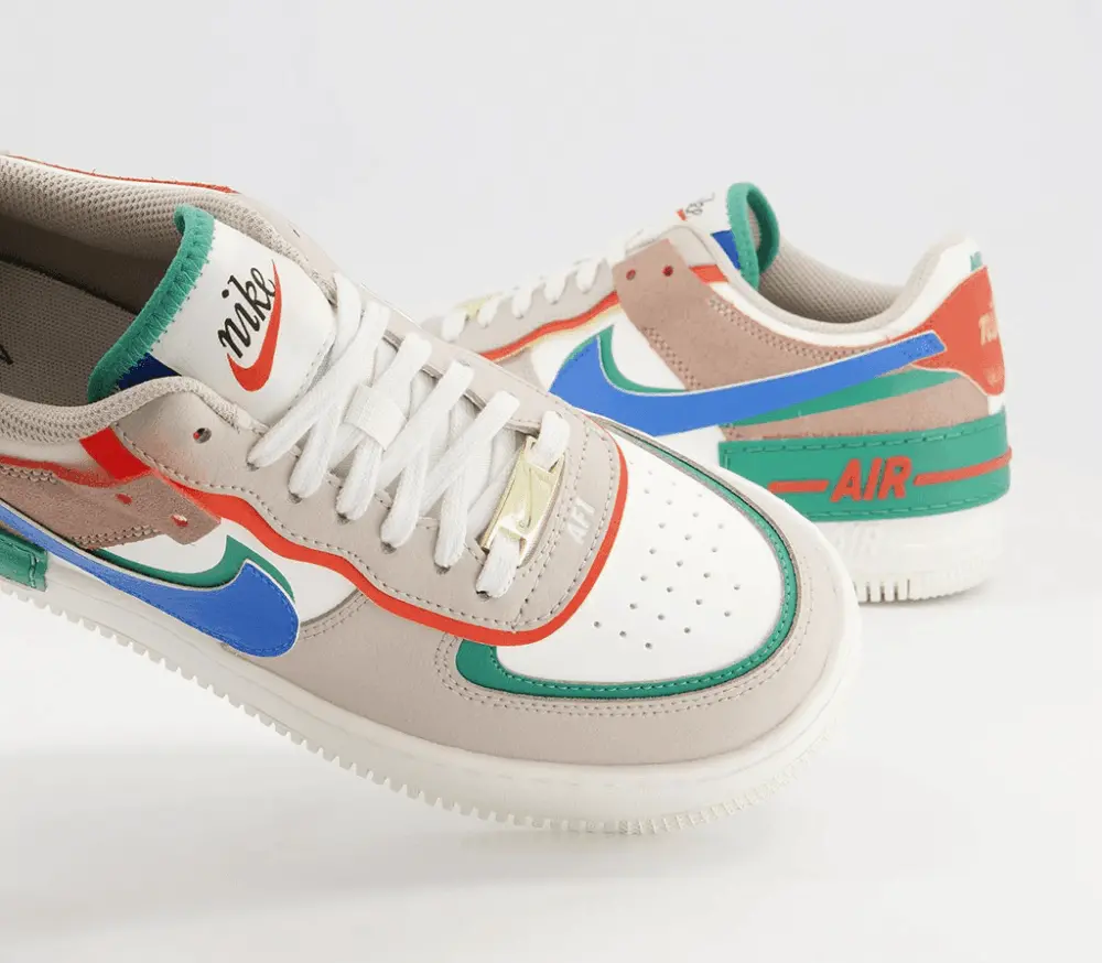 Giày Nike Wmns Air Force 1 Shadow 'Sail Signal Blue Green' CI0919-109 - Ảnh 3