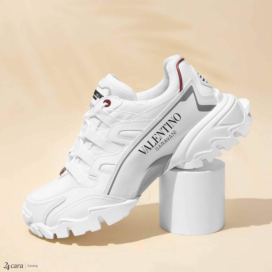 Giày Valentino Climbers Sneaker In Fabric And Leather VY2S0C20LJPKBM - Ảnh 5