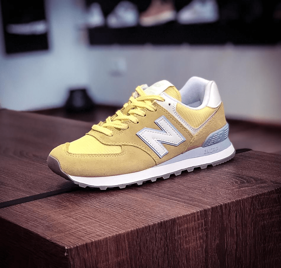 Giày New Balance Wmns 574 'Yellow Blue' WL574ESG - Ảnh 2