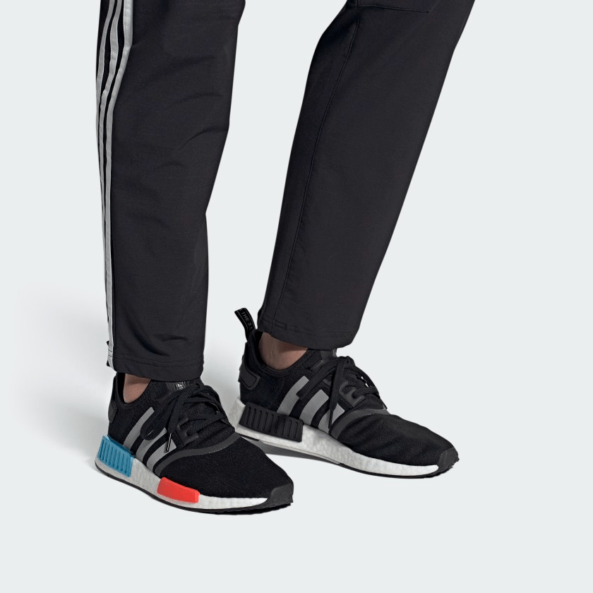 Giày Adidas NMD R1 'Black Silver Solar Red' FY5727 - Ảnh 2