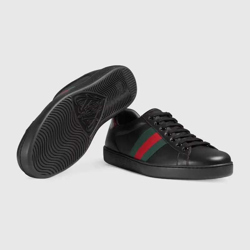 Alternative view of Giày Gucci Men's Ace Leather sneaker 386750-02JR0-1078
