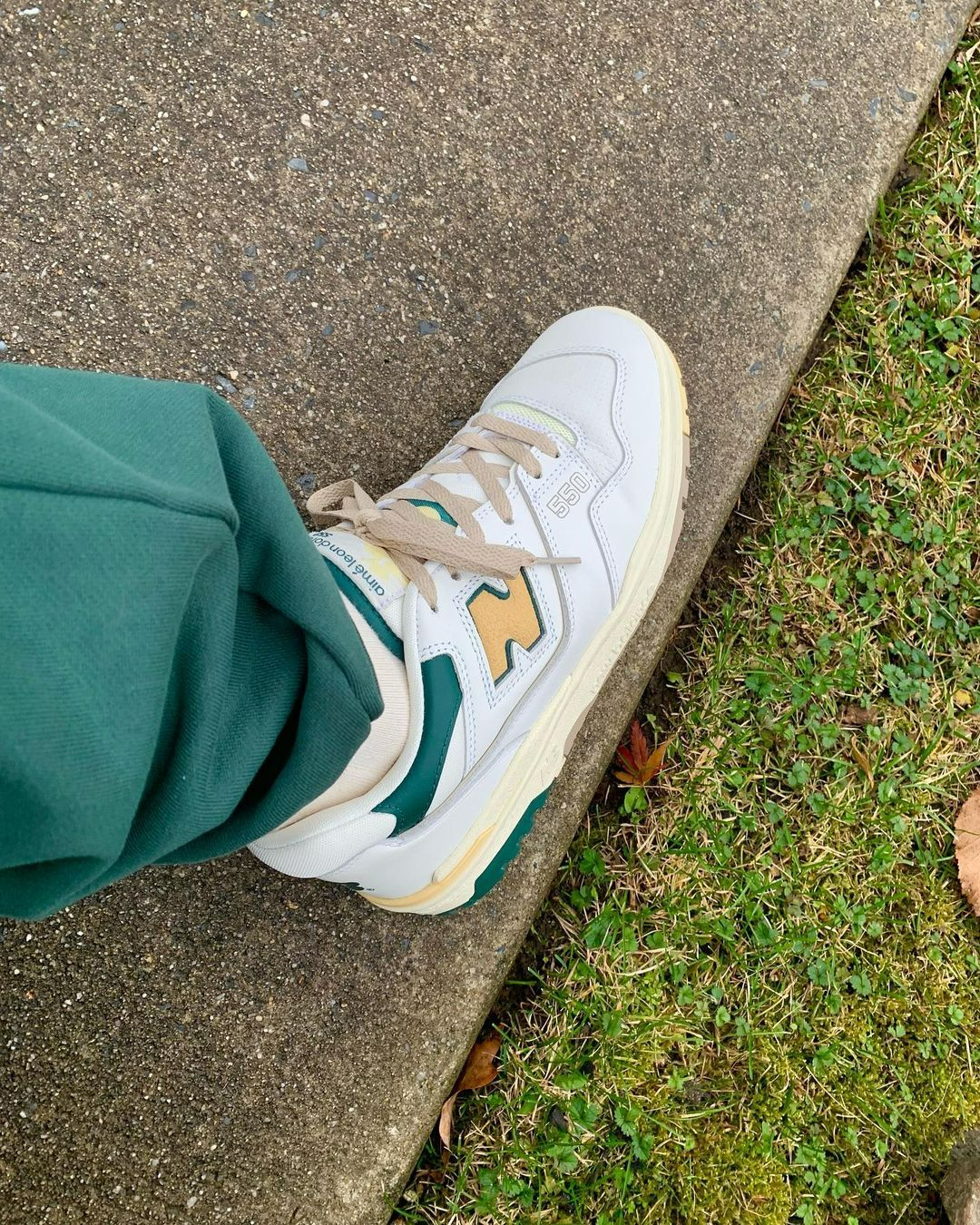 Giày New Balance Aimé Leon Dore x 550 'Green Yellow' BB550A2 - Ảnh 6