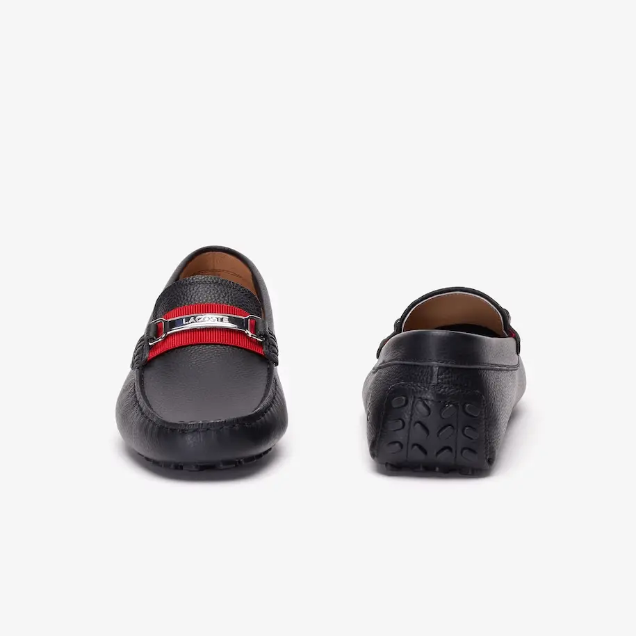Giày Lacoste Ansted Leather Drivers 'Black' 38CMA0084-1B5 - Ảnh 4