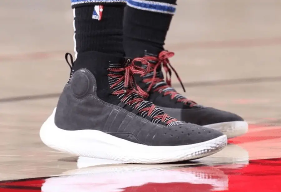 Giày Under Armour Curry 4 Flotro 'Grey Black' 3024861-101 - Ảnh 3