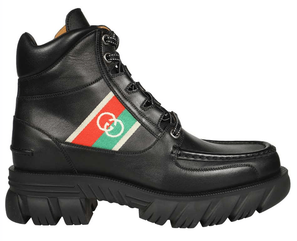 Giày Gucci Ankle Boot With Interlocking G Black 663368-DTNE0-1080