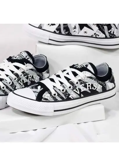 Giày Converse Chuck Taylor All Star Double Upper Logo Play 'Black White Wolfgrey' 567869V - Ảnh 4