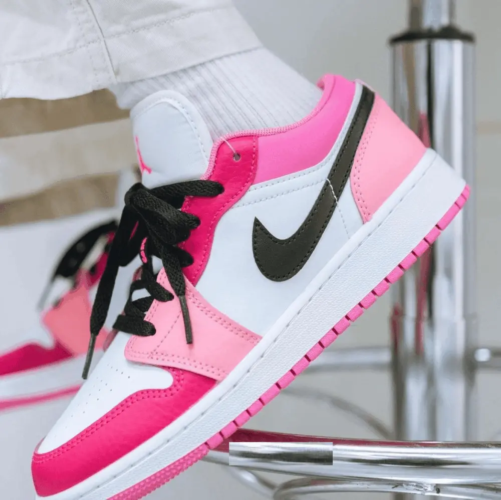 Giày Nike Air Jordan 1 Low GS 'White Pinksicle' 553560-162 - Ảnh 5