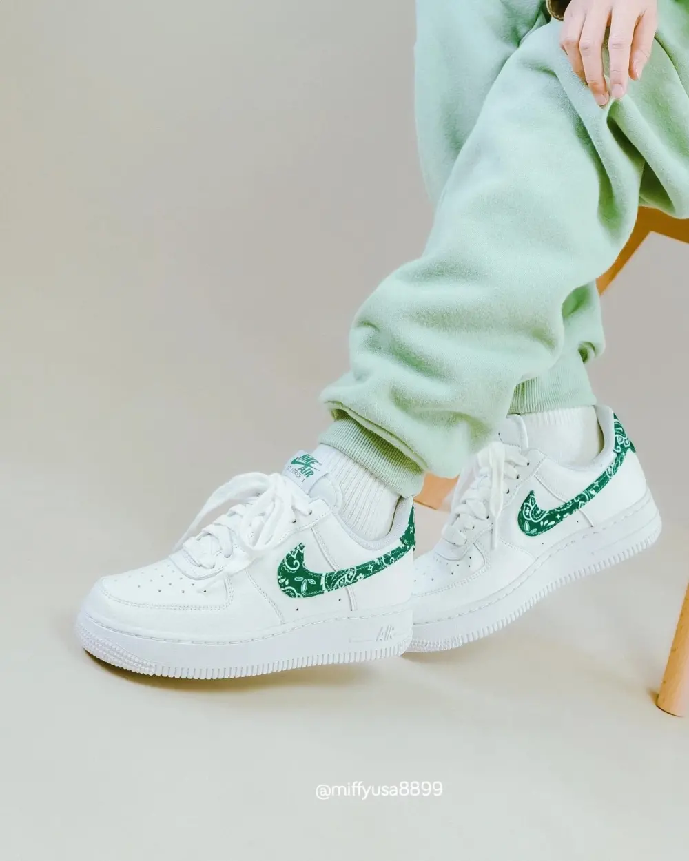 Giày Nike Wmns Air Force 1 '07 Essentials 'Green Paisley' DH4406-102 - Ảnh 6