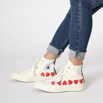 Giày Converse Comme des Garçons Play x Chuck 70 Hi Top Multi Heart 162972C - Ảnh 2