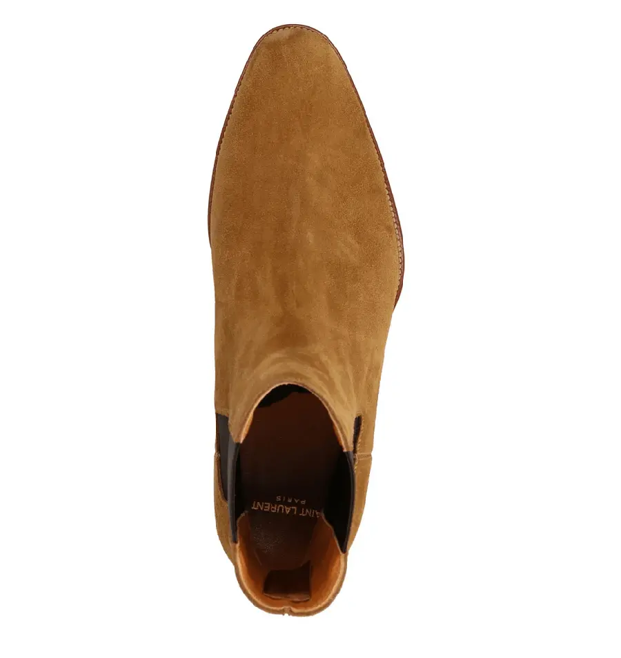 Giày Saint Laurent Wyatt Chelsea Boots In Suede 'Brown' 592017BT3009848 - Ảnh 3