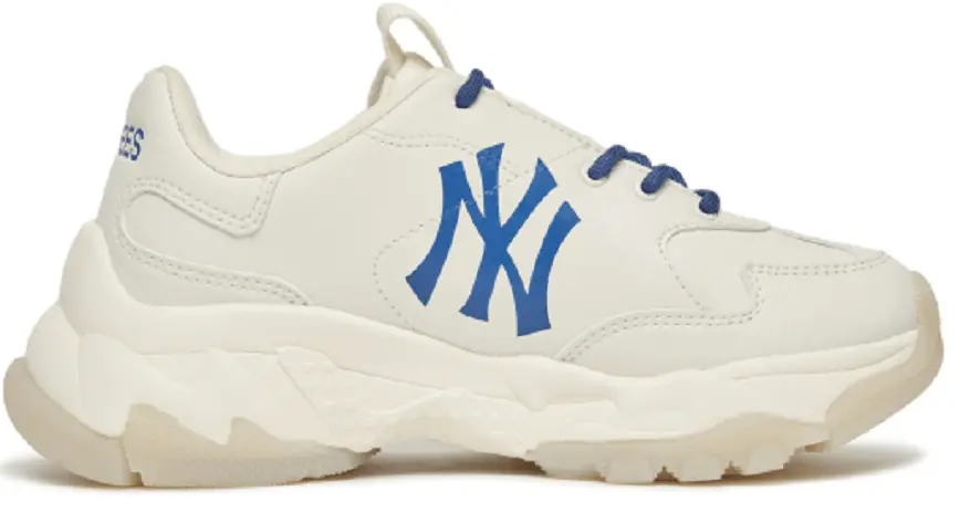 Giày MLB Bigball Chunky Mesh New York Yankees White Blue 3ASHCD22N-50BLD