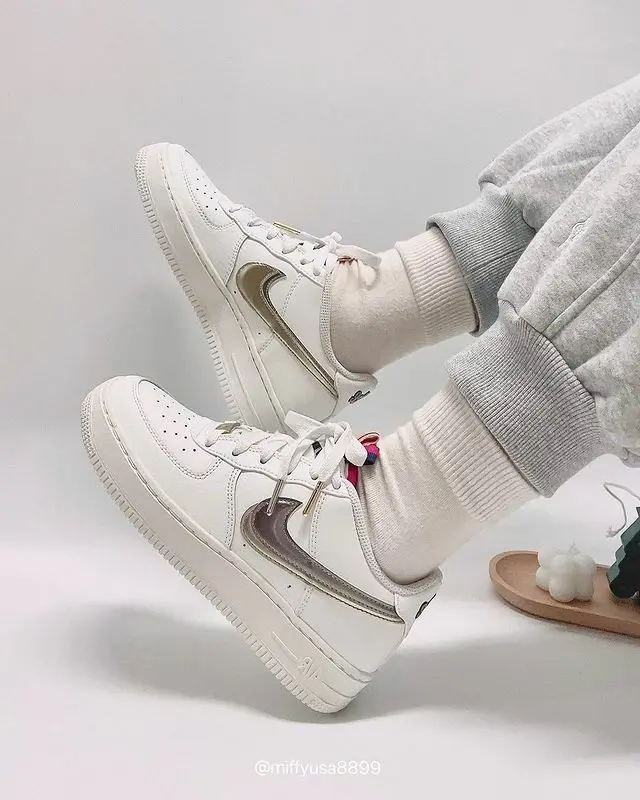 Giày Nike Air Force 1 Low 'Silver Gold' DH9595-001 - Ảnh 7