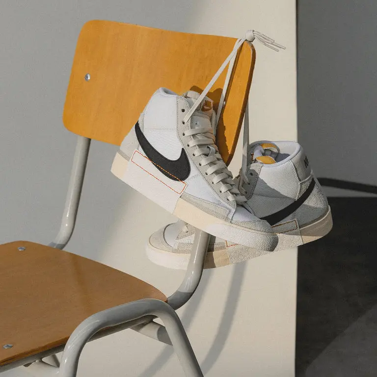 Giày Nike Blazer '77 Pro Club 'Light Bone Black' DQ7673-100 - Ảnh 5