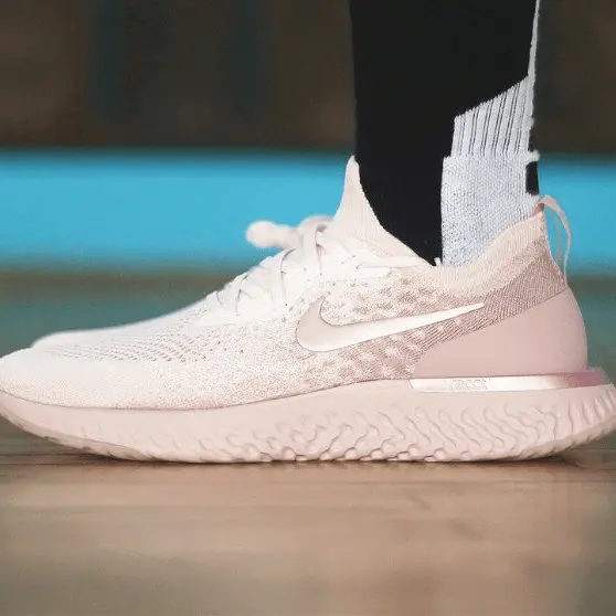 Alternative view of Giày Nike Epic React Flyknit Pearl Pink AQ0067-600