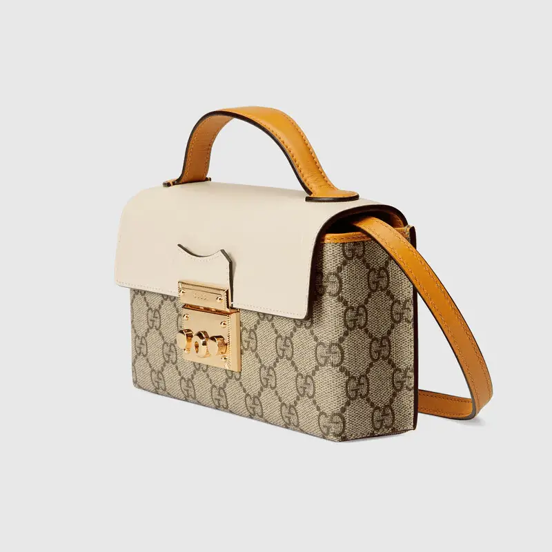 Túi Gucci Padlock Mini Beige And White Leather 652683-96GAG-9763 - Ảnh 4
