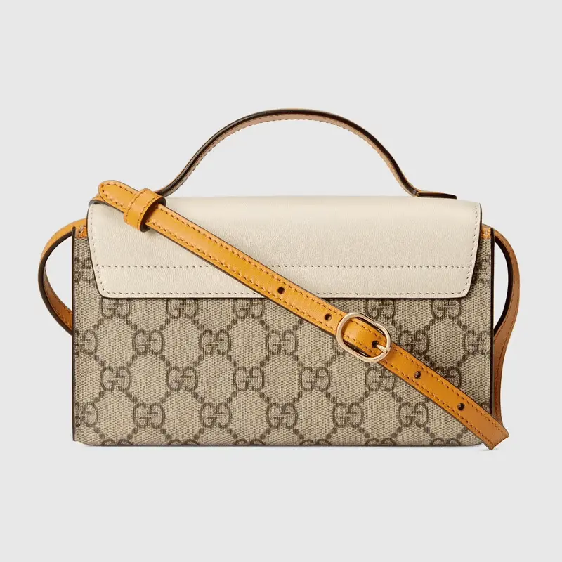 Túi Gucci Padlock Mini Beige And White Leather 652683-96GAG-9763 - Ảnh 3