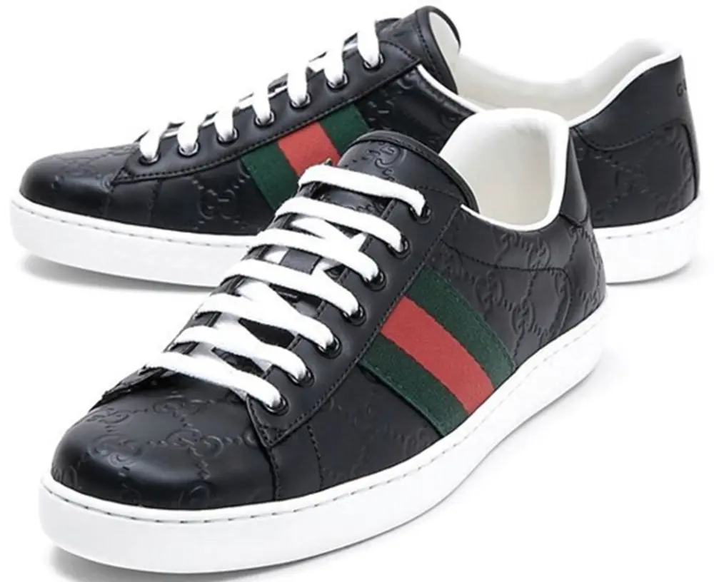 Giày Gucci Ace 'Black Logo' 386750-CWCG0-1070 - Ảnh 3
