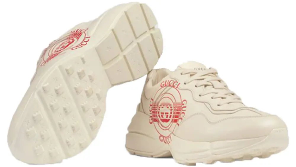 Giày Gucci Wmns Rhyton 'Gucci Disk Print - Ivory' 630609-DRW00-9522 - Ảnh 5