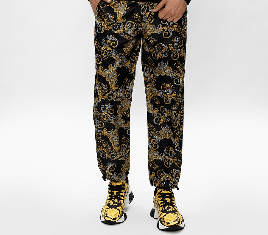 Giày Versace Chain Sneakers In Black And Yellow DSU7703-DSVBAG-D4191 - Ảnh 2