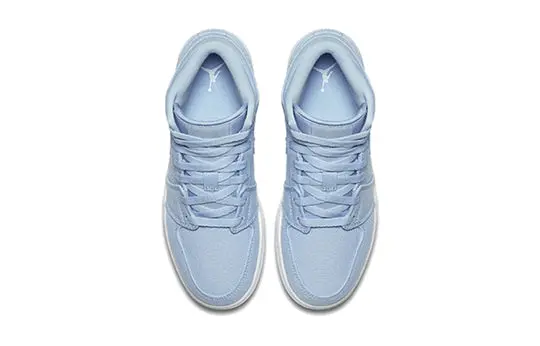 Giày Nike Air Jordan 1 Mid 'Canvas Ice Blue' 554725-425 - Ảnh 3