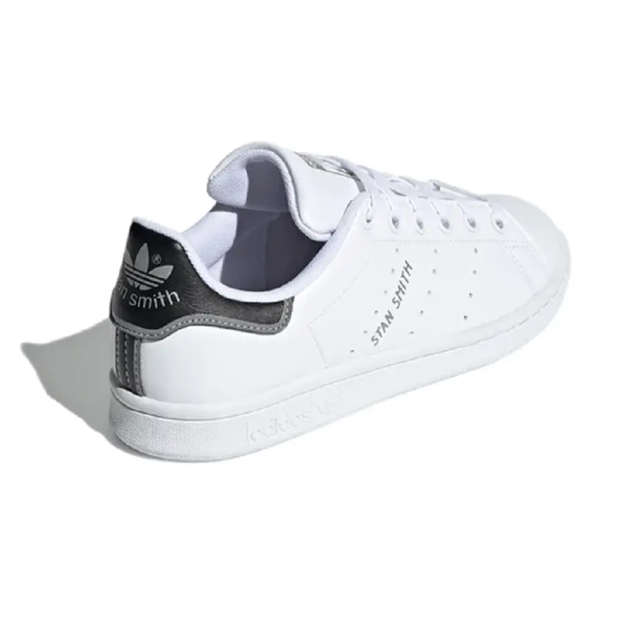 Giày Adidas Stan Smith J Shoes 'White Black Grey' H05043 - Ảnh 4
