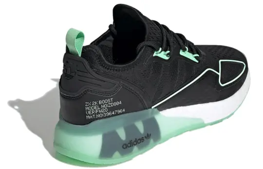 Alternative view of Giày Adidas ZX 2K Boost 'Core Black Green' H67935