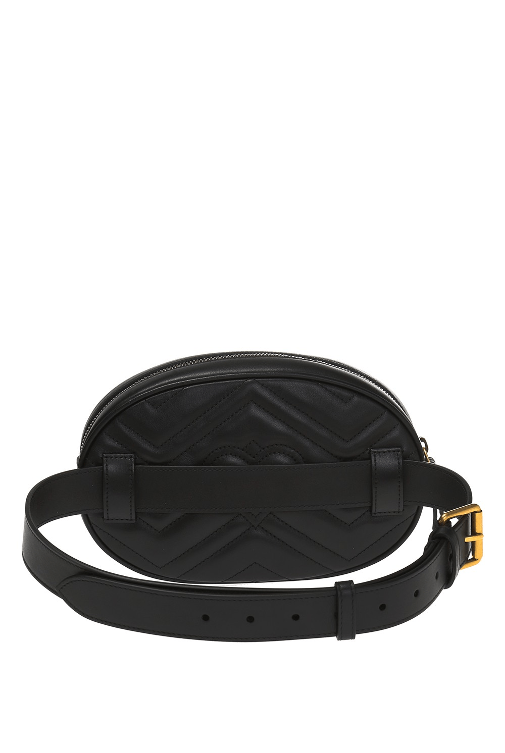 Túi Gucci Logo Detail Chevron Quilted Leather Belt Bag Black 491294 DSVRT 1000 - Ảnh 2