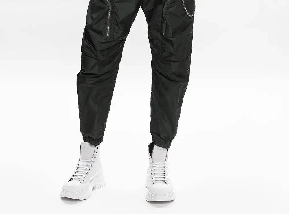 Giày Alexander McQueen Branded High-Top Sneakers 627206-WHBGU-9089 - Ảnh 3
