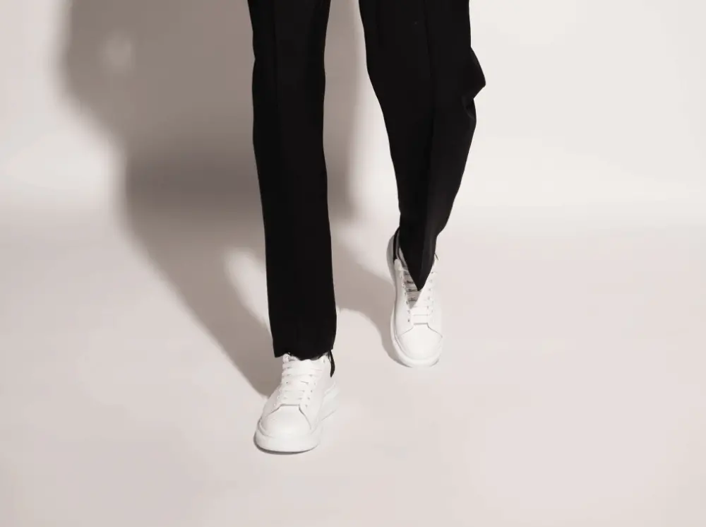 Giày Alexander McQueen Oversized Sneaker 'White Black' 625162-WHZ4K-9061 - Ảnh 8