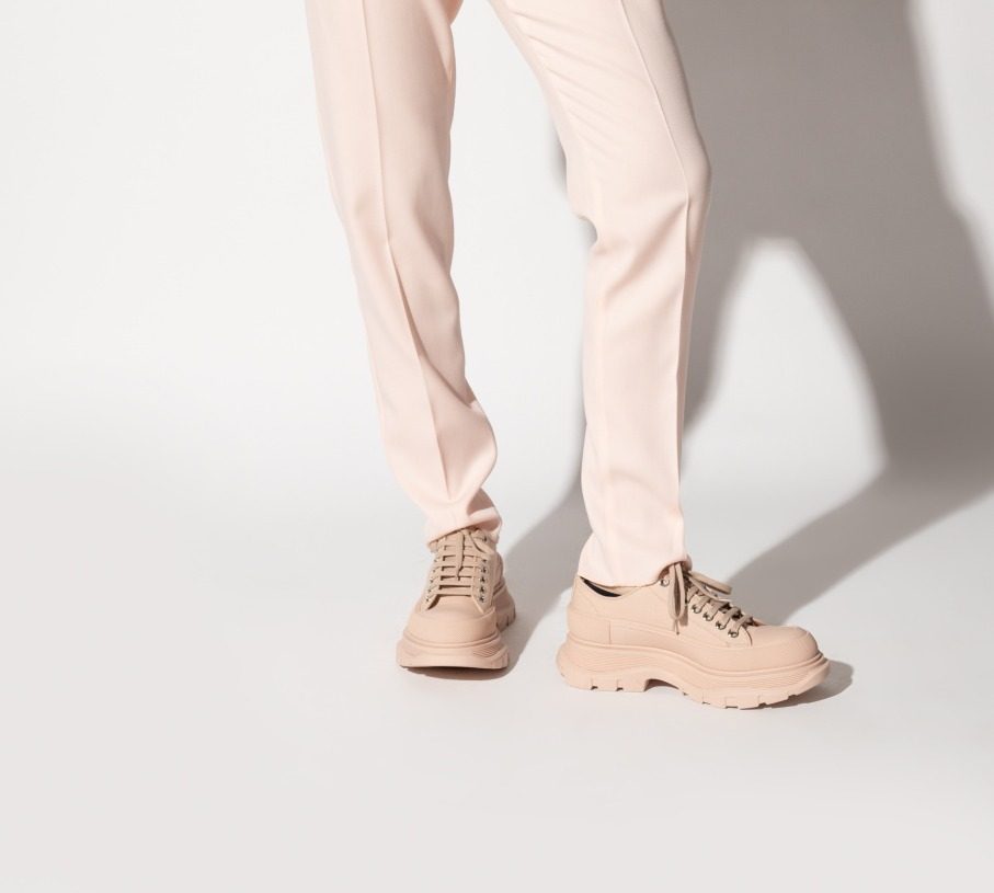 Giày Alexander McQueen Canvas Tread Slick Low Pink 611705-W4MV2-6827 - Ảnh 4