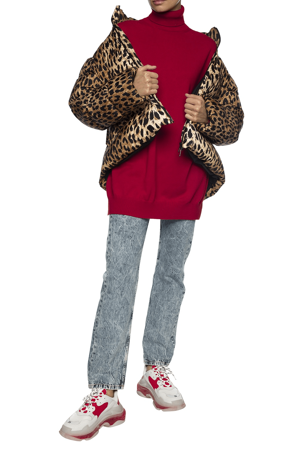 Giày Balenciaga Triple S Clear Sole Red 544351 W09OH 6506 - Ảnh 4