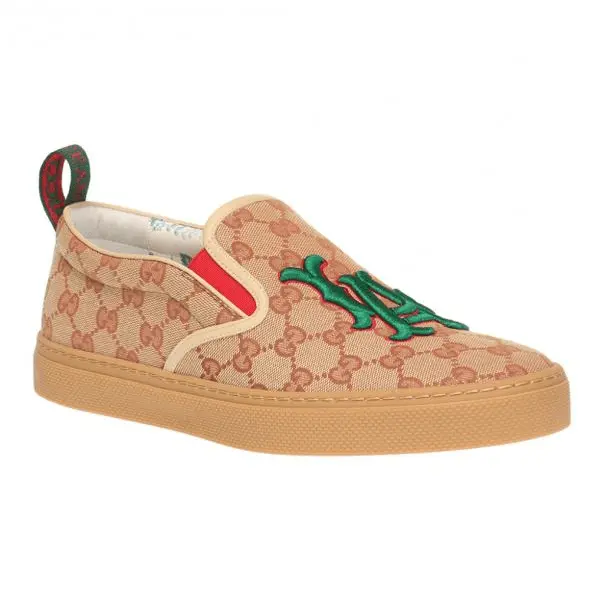 Giày Gucci x MLB Brown Slip On Sneakers 548646-9Y9H0-8368 - Ảnh 3