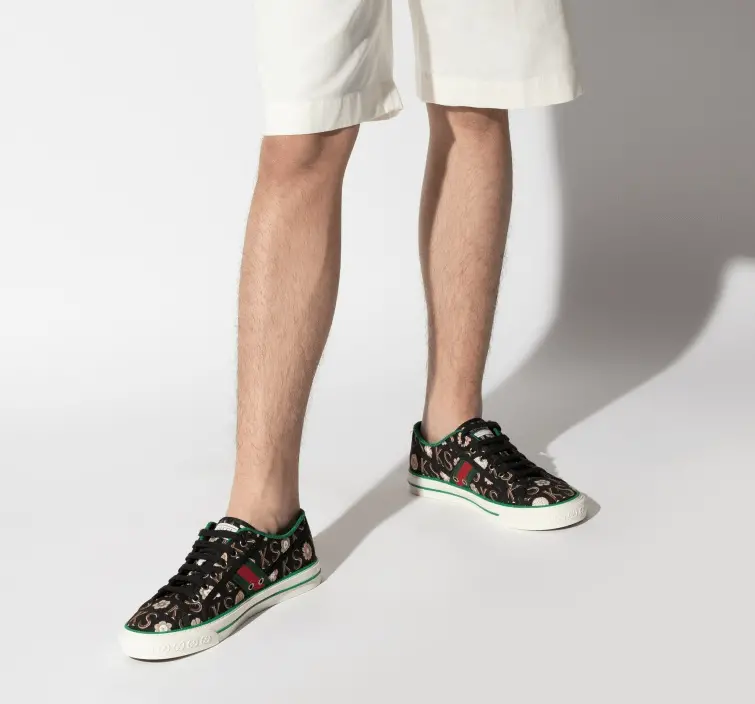 Giày Ken Scott x Gucci Tennis 1977 'Black Monogram' 645279-2LM20-1291 - Ảnh 4