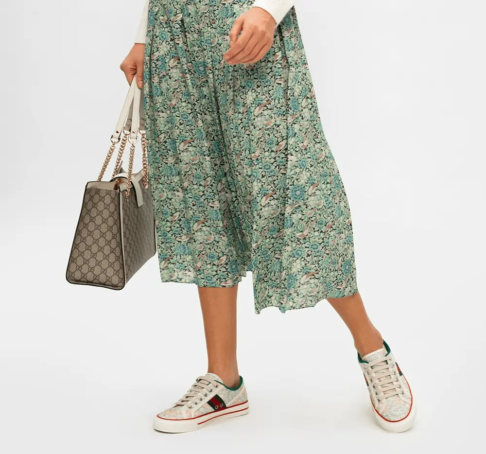 Giày Gucci Tennis 1977 'Floral Mint Green' 606110-2I410-3960 - Ảnh 5