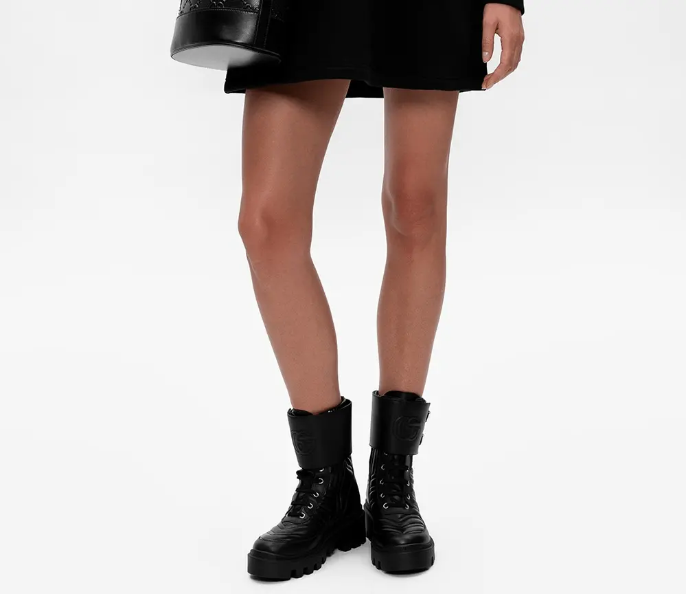 Giày Gucci Wmns Leather Ankle Boot 'Interlocking G' 628855-DH7A0-1000 - Ảnh 6
