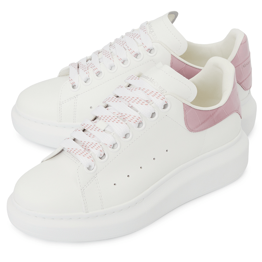 Giày Alexander Mcqueen Oversole Crocodile 'White' 718233-WICG6-8887 - Ảnh 4