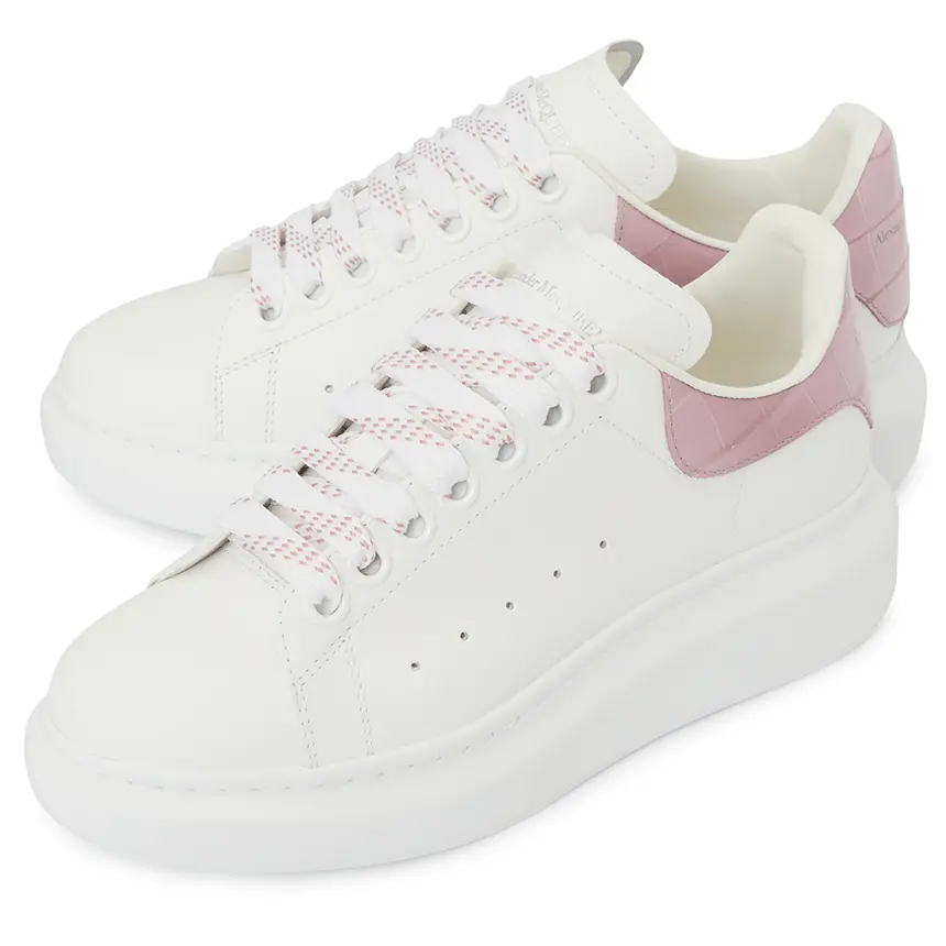 Giày Alexander Mcqueen Oversole Crocodile 'White' 718233-WICG6-8887 - Ảnh 4