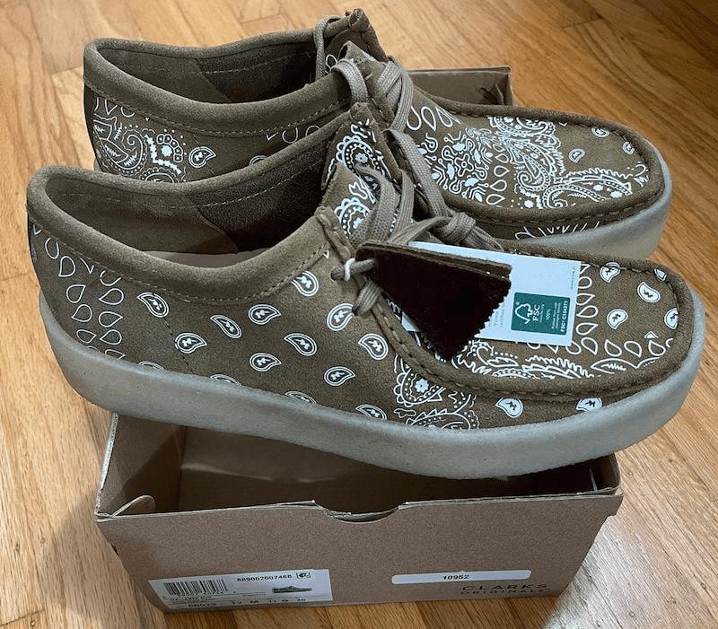 Giày Clarks Wallabee Cup 'Dark Olive Print' 261-68523 - Ảnh 5